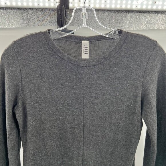 Jolie Women's Long Sleeve Tie Front Top Gray Size Small - Picture 2 of 11